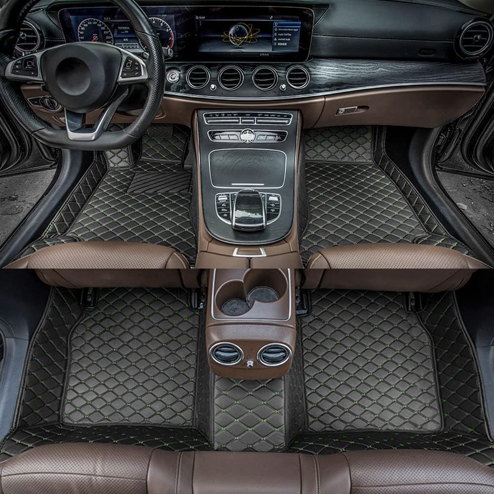 Car Floor Mats for Toyota Tundra 2001-2022 All Weather Non-Slip Leather Floor Liners L6421