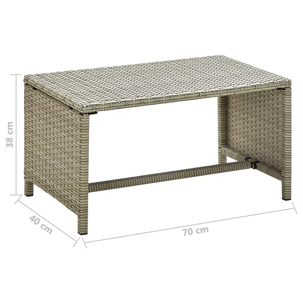 Beige Poly Rattan Coffee Table X2669