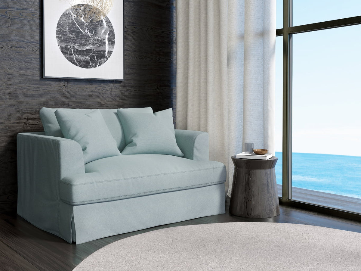 Blue Fabric Slipcover for Chair and A Half E967741