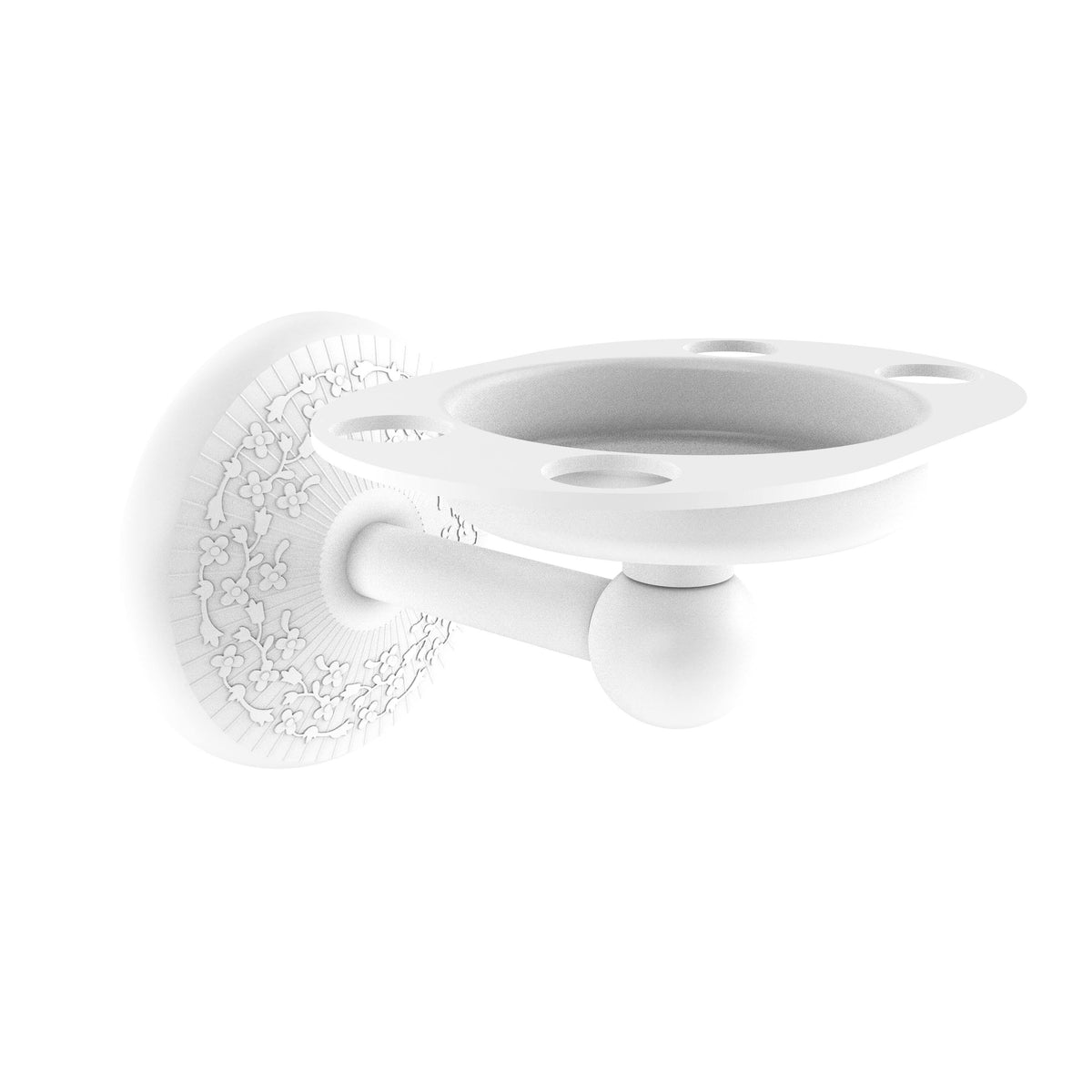 Matte White Tumbler and Toothbrush Holder S59802