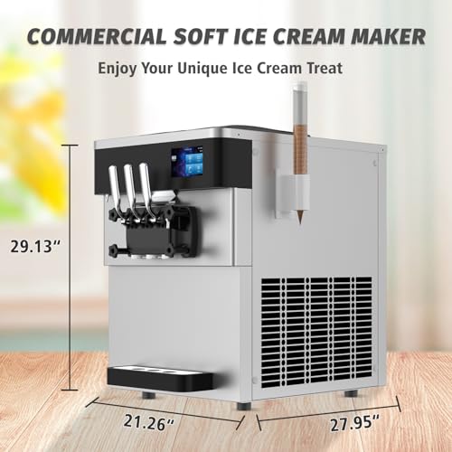 3 Flavors 110V Soft Serve Ice Cream Machine V4706