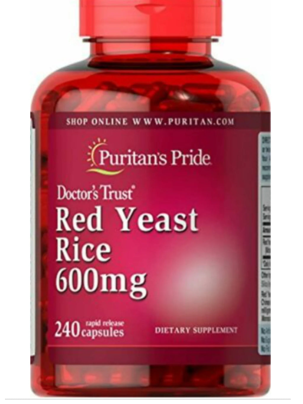 Red Yeast Rice 600 mg 240 Count Pack of 2 O9405