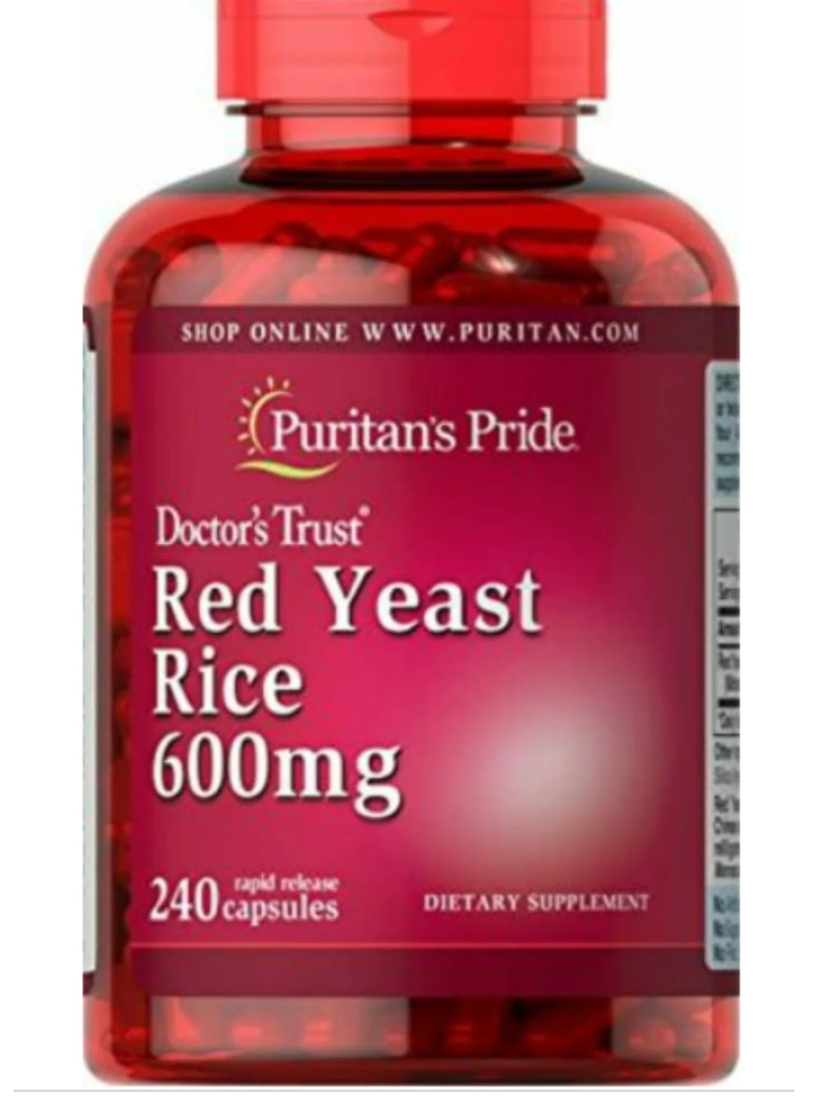 Red Yeast Rice 600 mg 240 Count Pack of 2 O9405