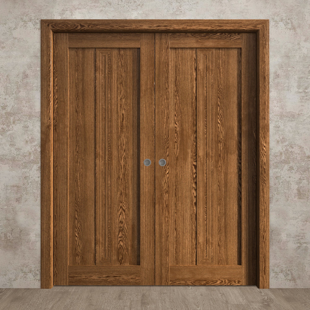 Solid Wood Interior Double Pocket Doors G44923