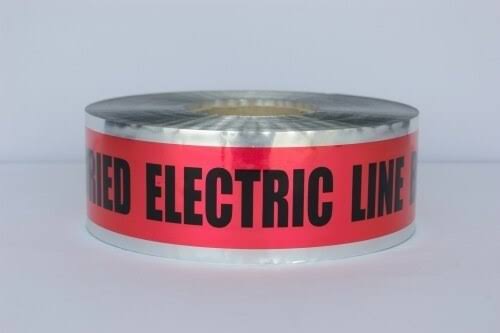 Detectable Underground Tape Red 3 mil x 22 mil x 1000 ft Roll (8 Roll/Case) U2487