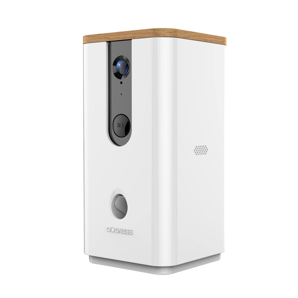 White Pet Treat Dispenser with Camera T2572
