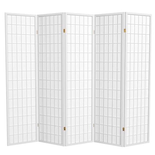 6 ft. Tall 4 Panels Window Pane Shoji Screen Room Divider M602658
