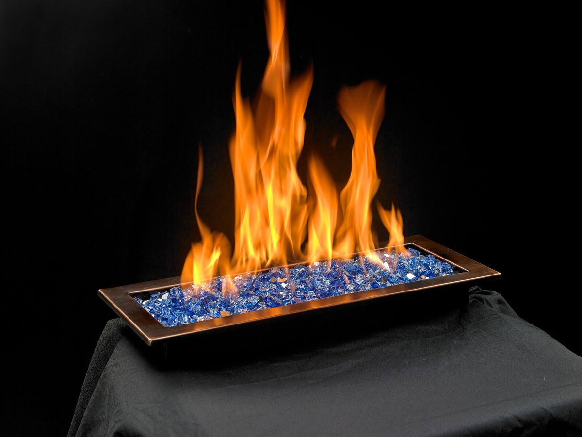 Oil Rubbed Bronze Trough Pan Natural Gas Fire Pit Kit T54171