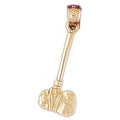 14K Gold 3D Warrior Tomahawk Charm F71007