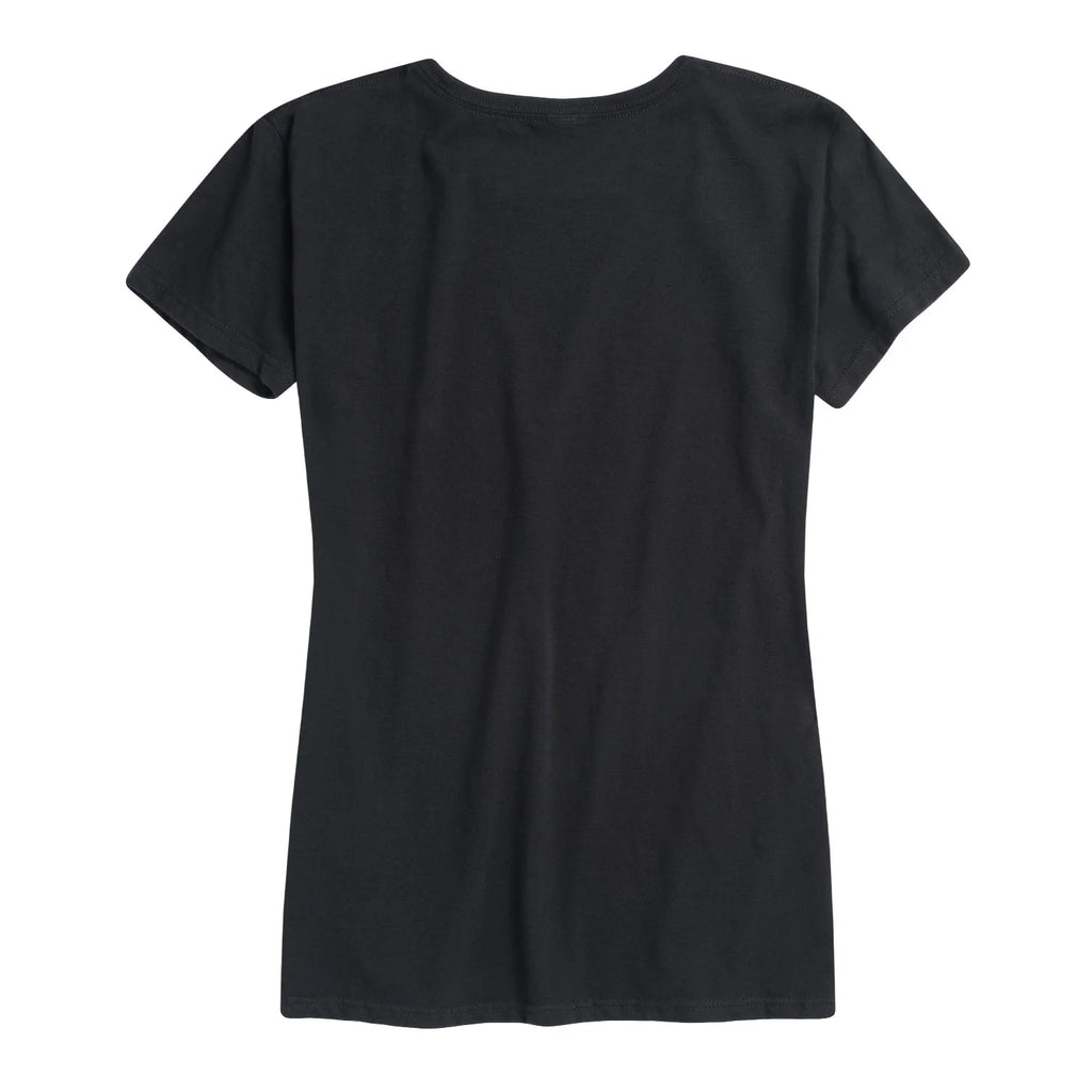 Moon And Falling Stars Metallic Women's Short Sleeve Graphic T-Shirt Z4782
