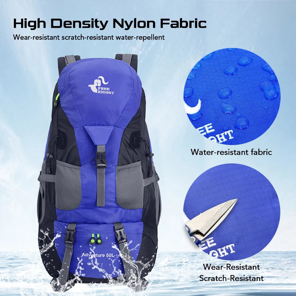 50L Water-resistant Hiking Backpack Daypack J932