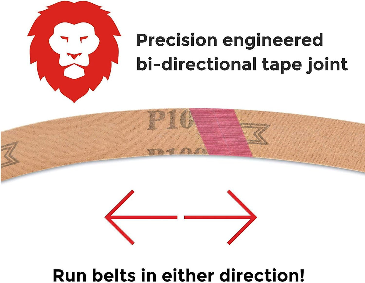2 X 42 Inch Silicon Carbide Extra Fine Grit Sanding Belts 6 Pack A32034