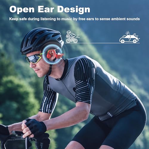 Bone Conduction Open-Ear Bluetooth Headphones with 32GB MP3 IP68 Waterproof Y354500
