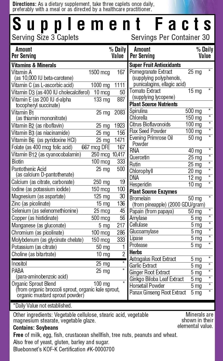 Multinutrient 90 Capsules W632033