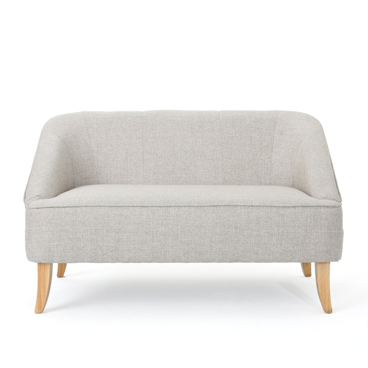 Beige Fabric Loveseat S6191