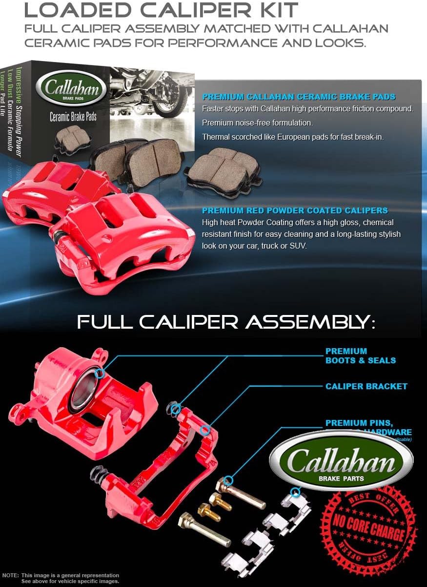 Front Loaded Caliper Assembly Set with Ceramic Brake Pads P5564