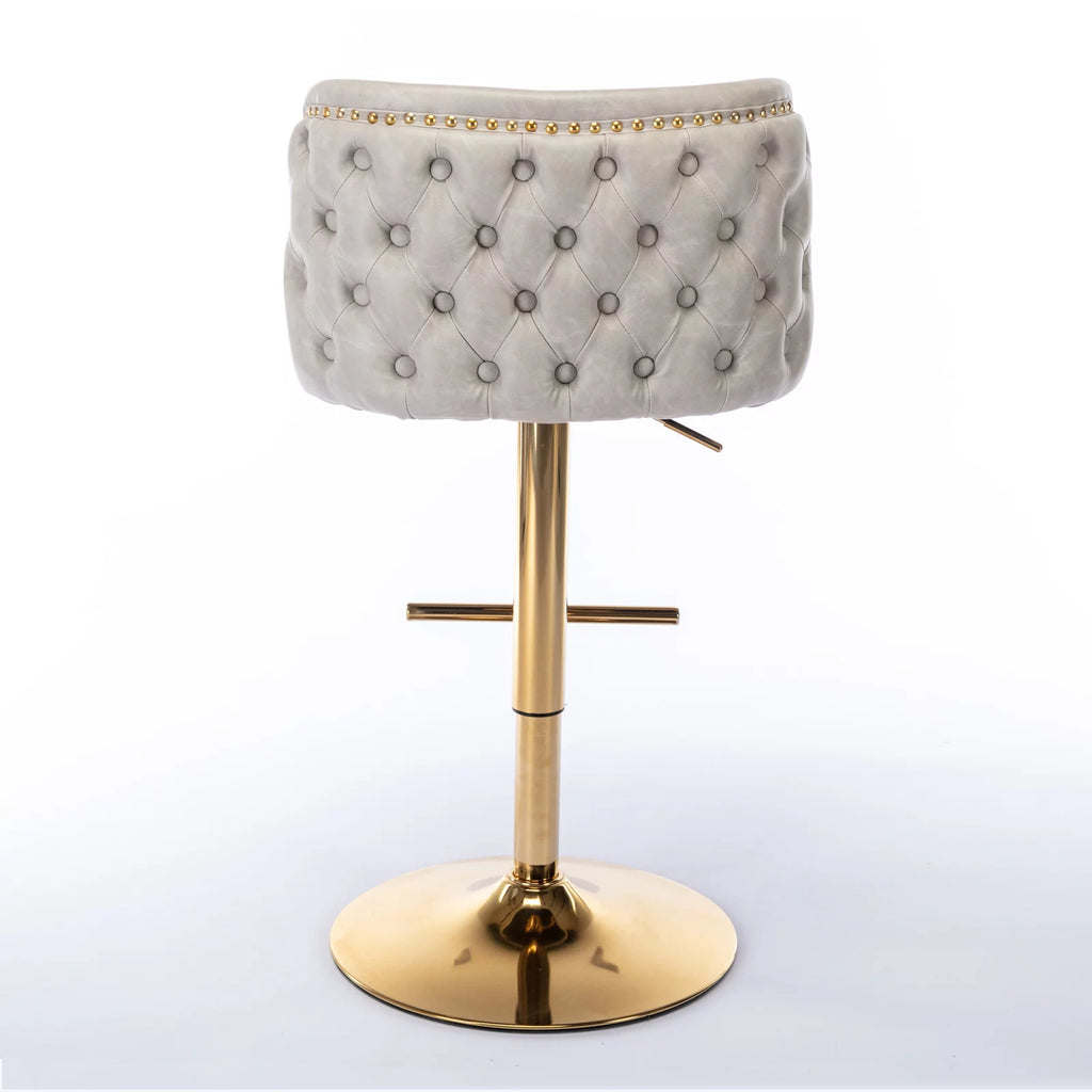 Beige Upholstered Bar Stools Set of 2 M272