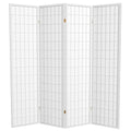 6 ft. Tall 4 Panels Window Pane Shoji Screen Room Divider M602658