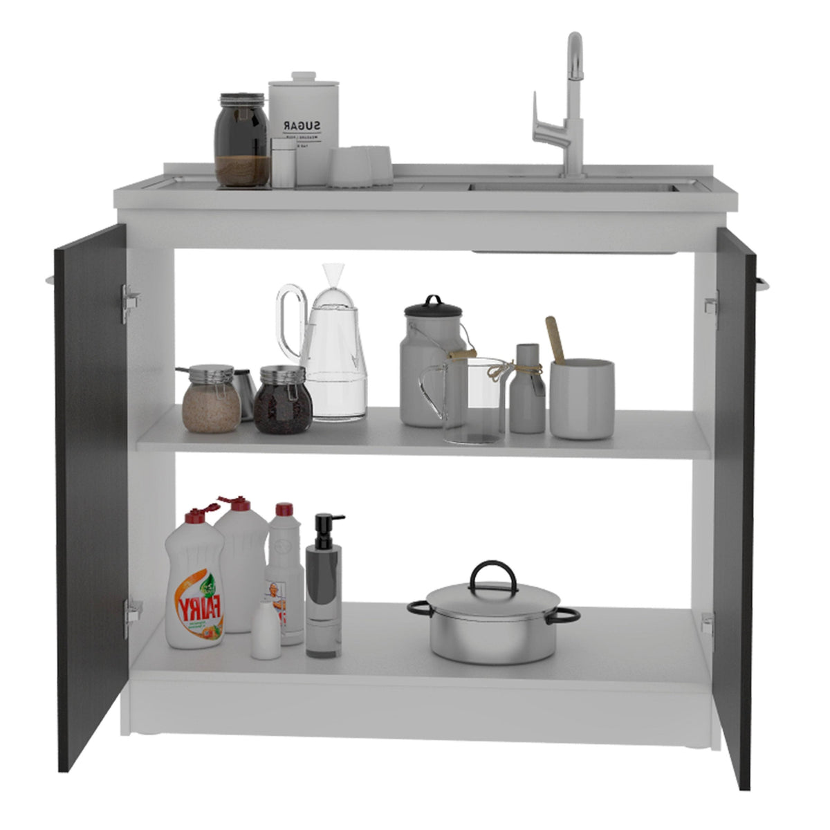 Espresso Utility Sink Cabinet X84171