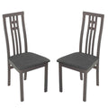 Set of 2 Charcoal Fabric Dining Chair N2991