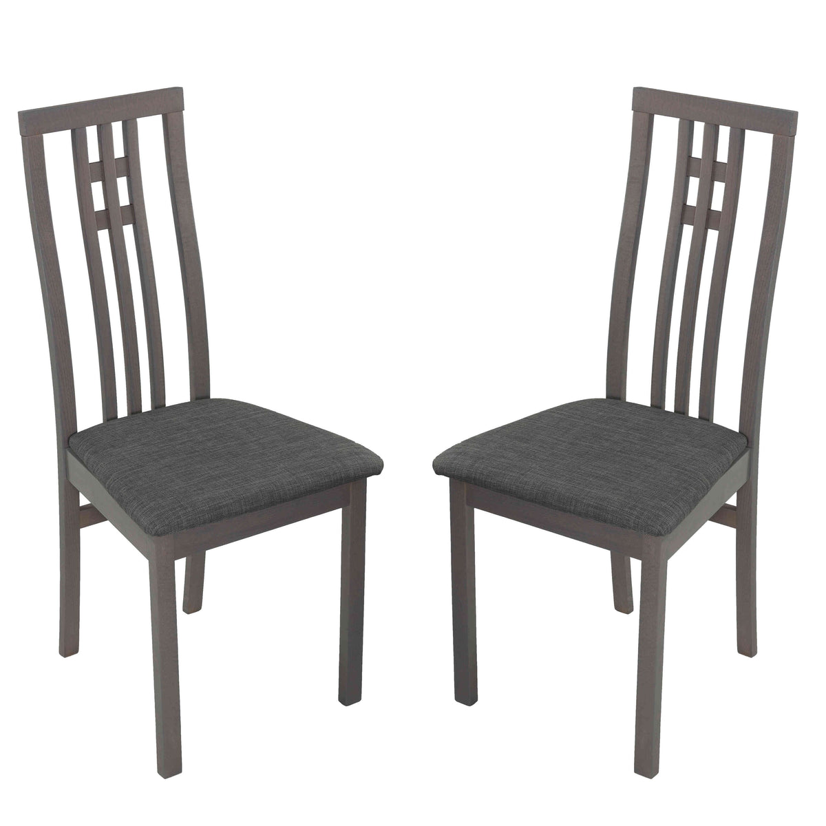 Set of 2 Charcoal Fabric Dining Chair N2991