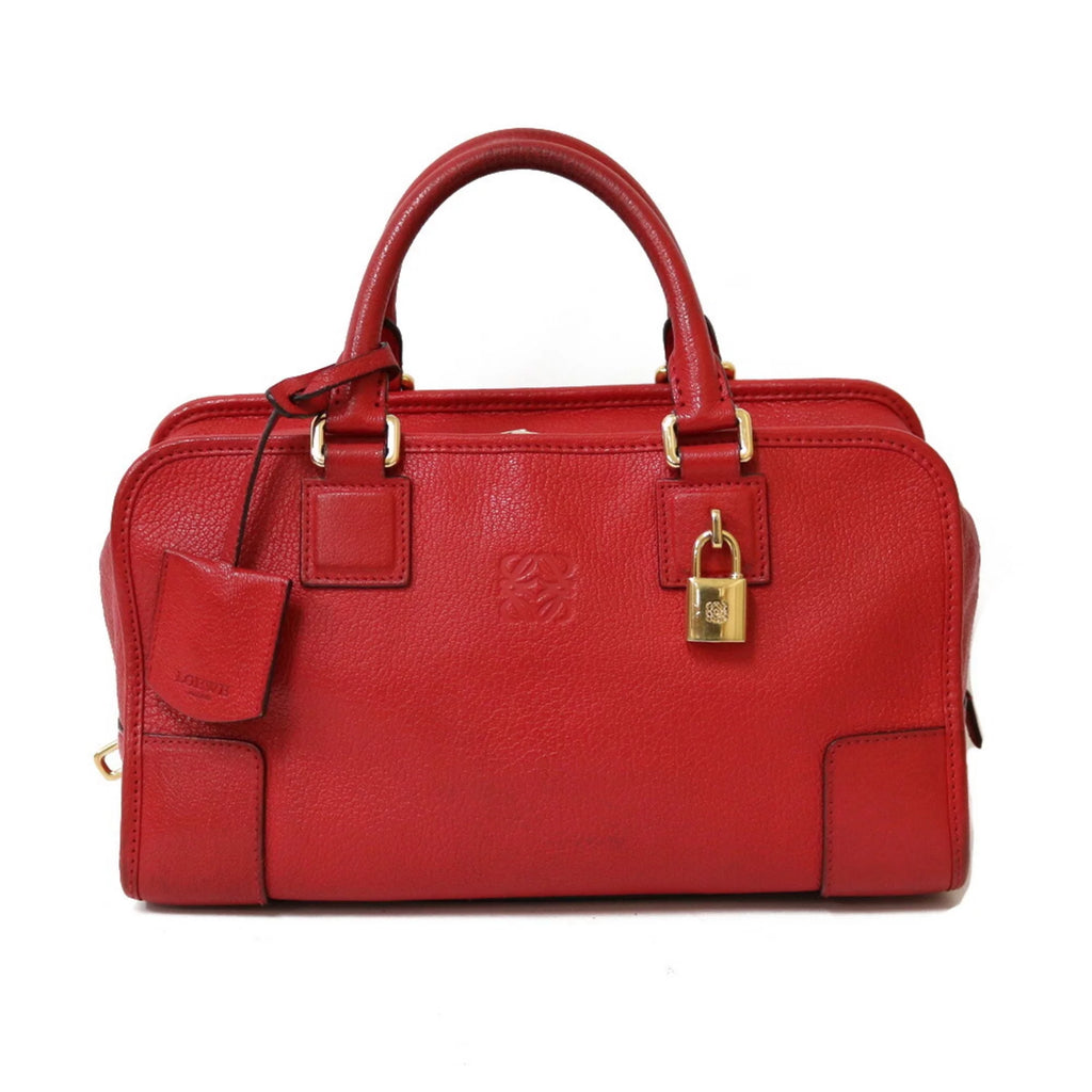 Pre-Owned Red Leather Handbag B123