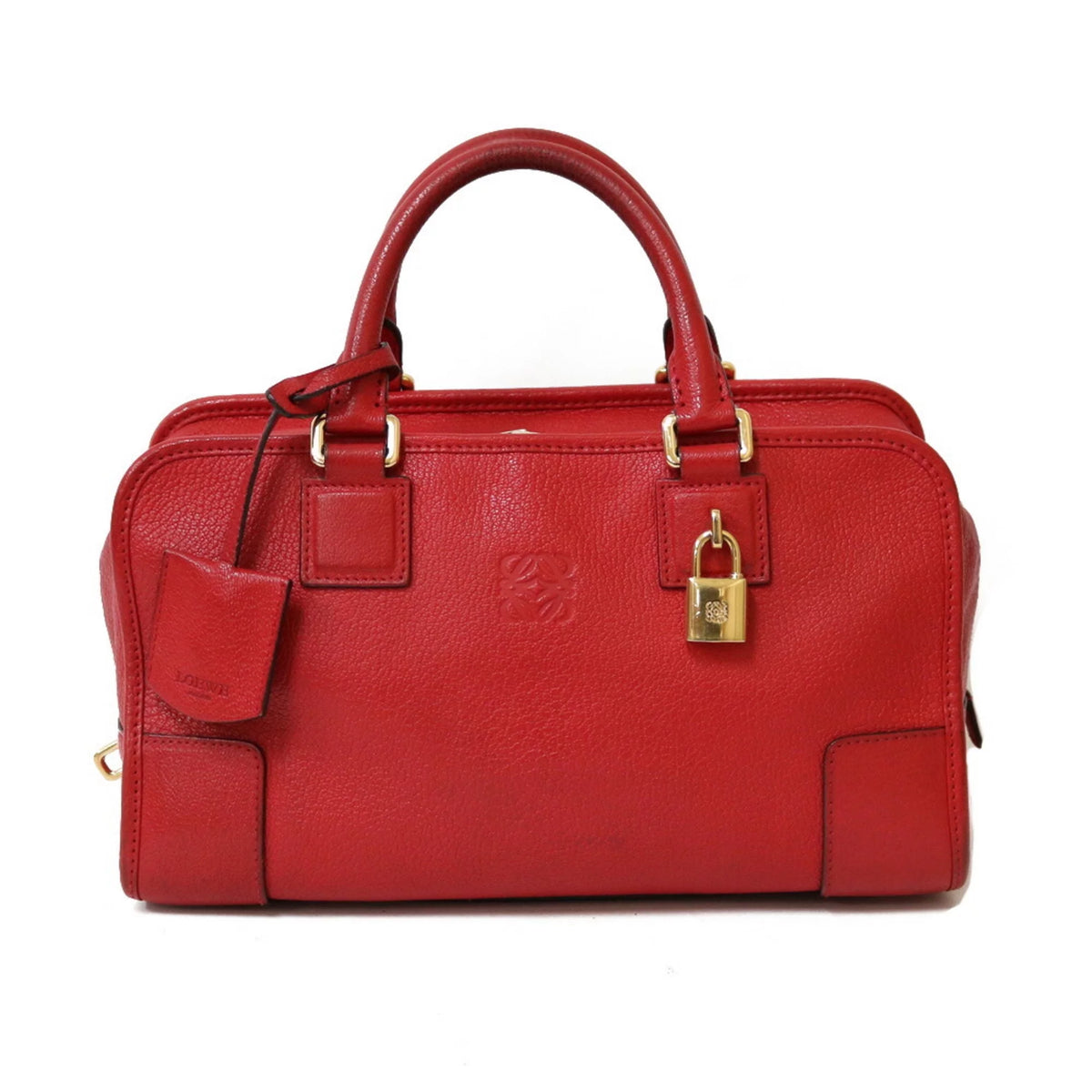 Pre-Owned Red Leather Handbag B123