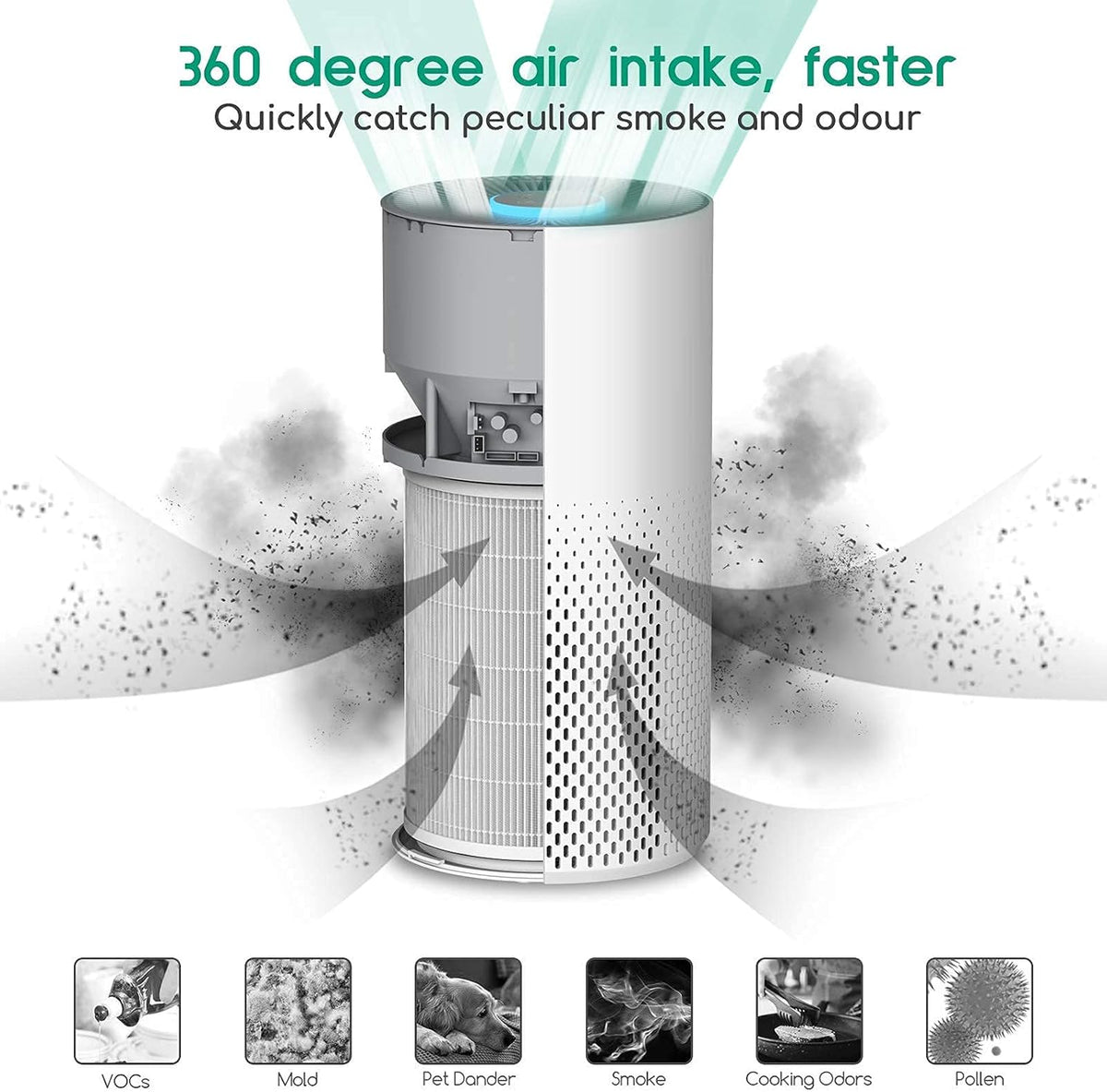 Hepa 13 Air Purifier And Humidifier Combo With Remote Control U8983