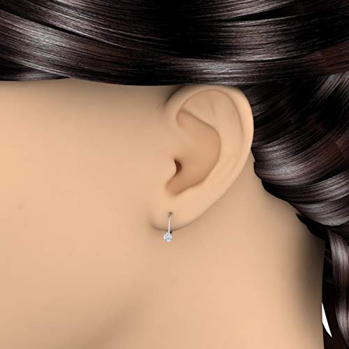 1/2 Carat Diamond Leverback Drop Earrings in 10K Gold H930315