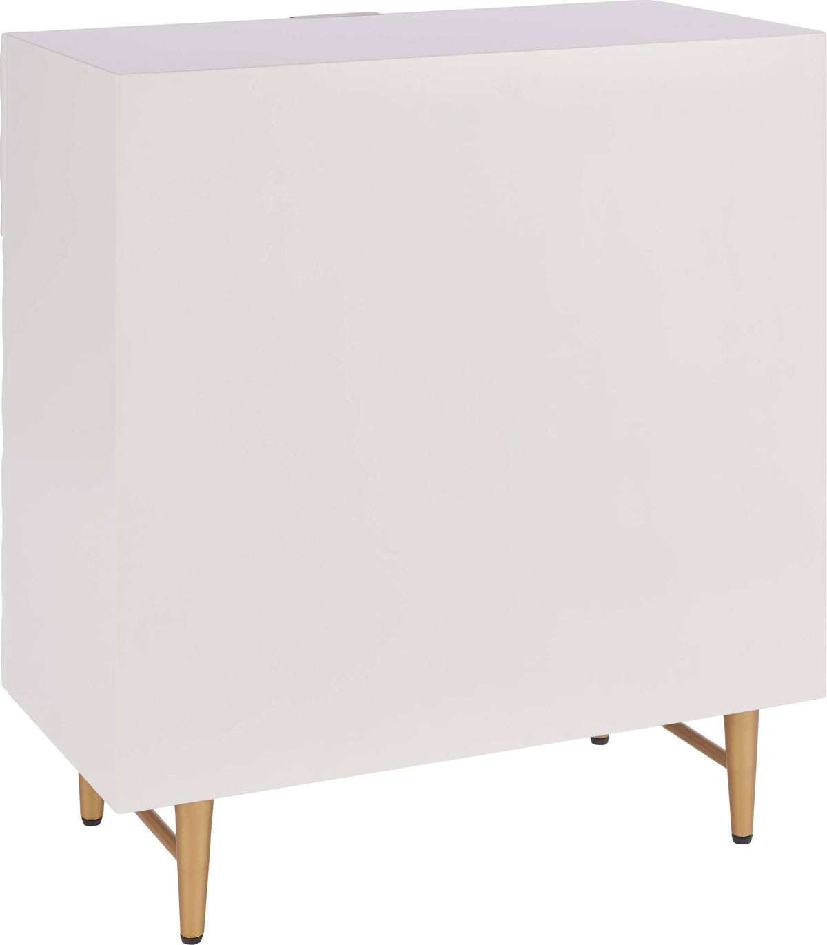 White 1-Drawer Geometric Small Cabinet X701141