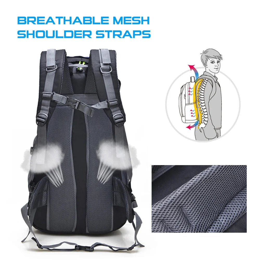 50L Water-resistant Hiking Backpack Daypack J932