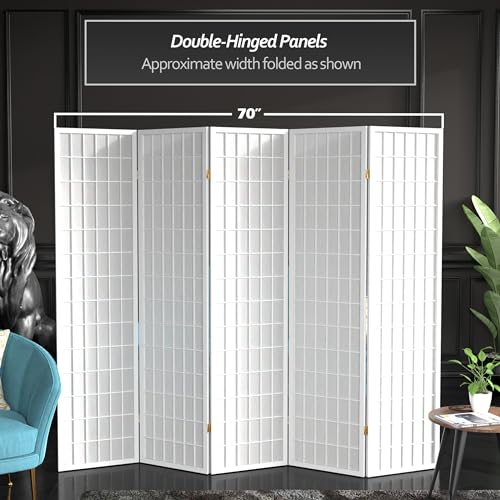 6 ft. Tall 4 Panels Window Pane Shoji Screen Room Divider M602658
