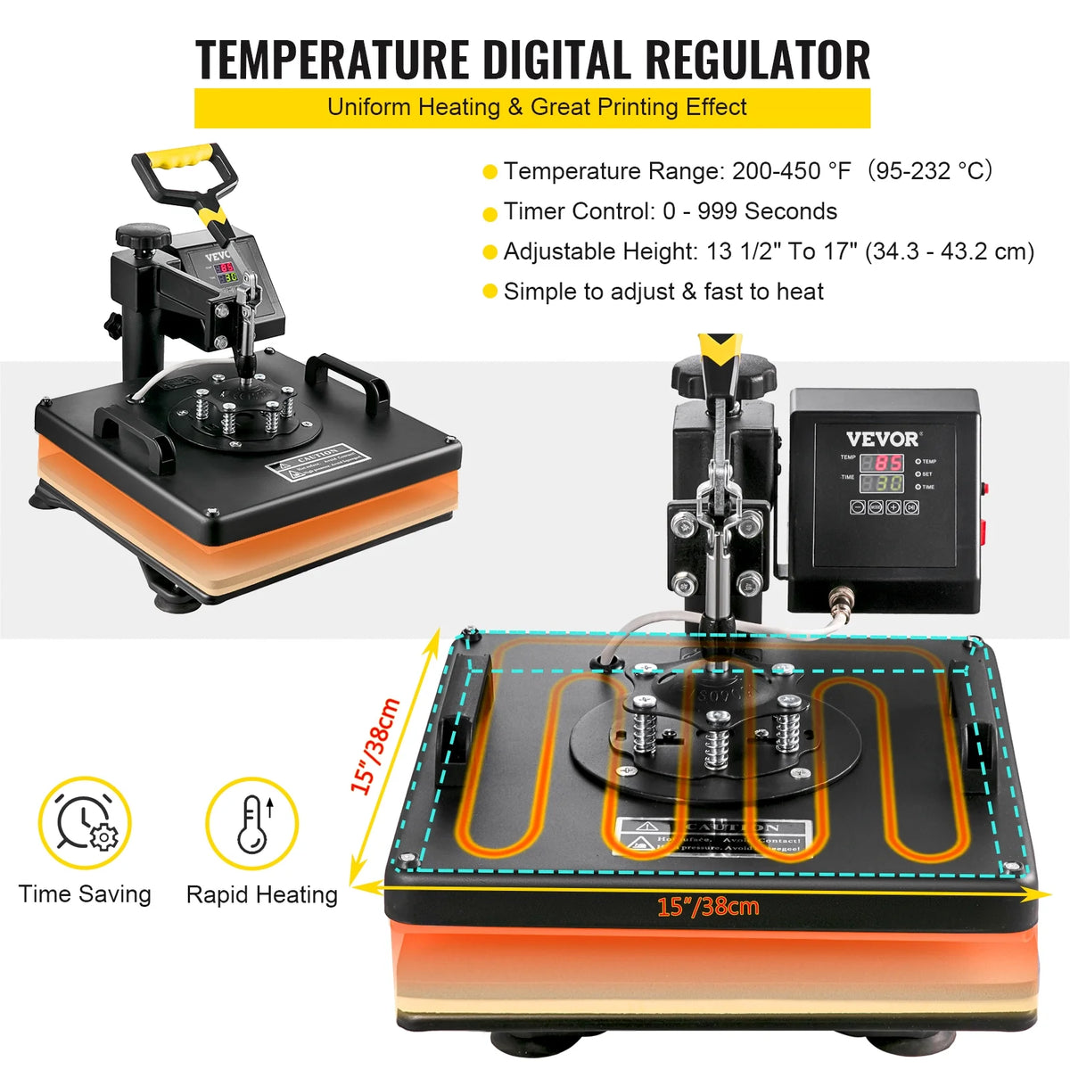 15X15 inch 5 in 1 Digital Heat Press Machine P950