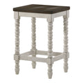 Dark Walnut and Antique White Counter Height Stools Set of 2 C16678