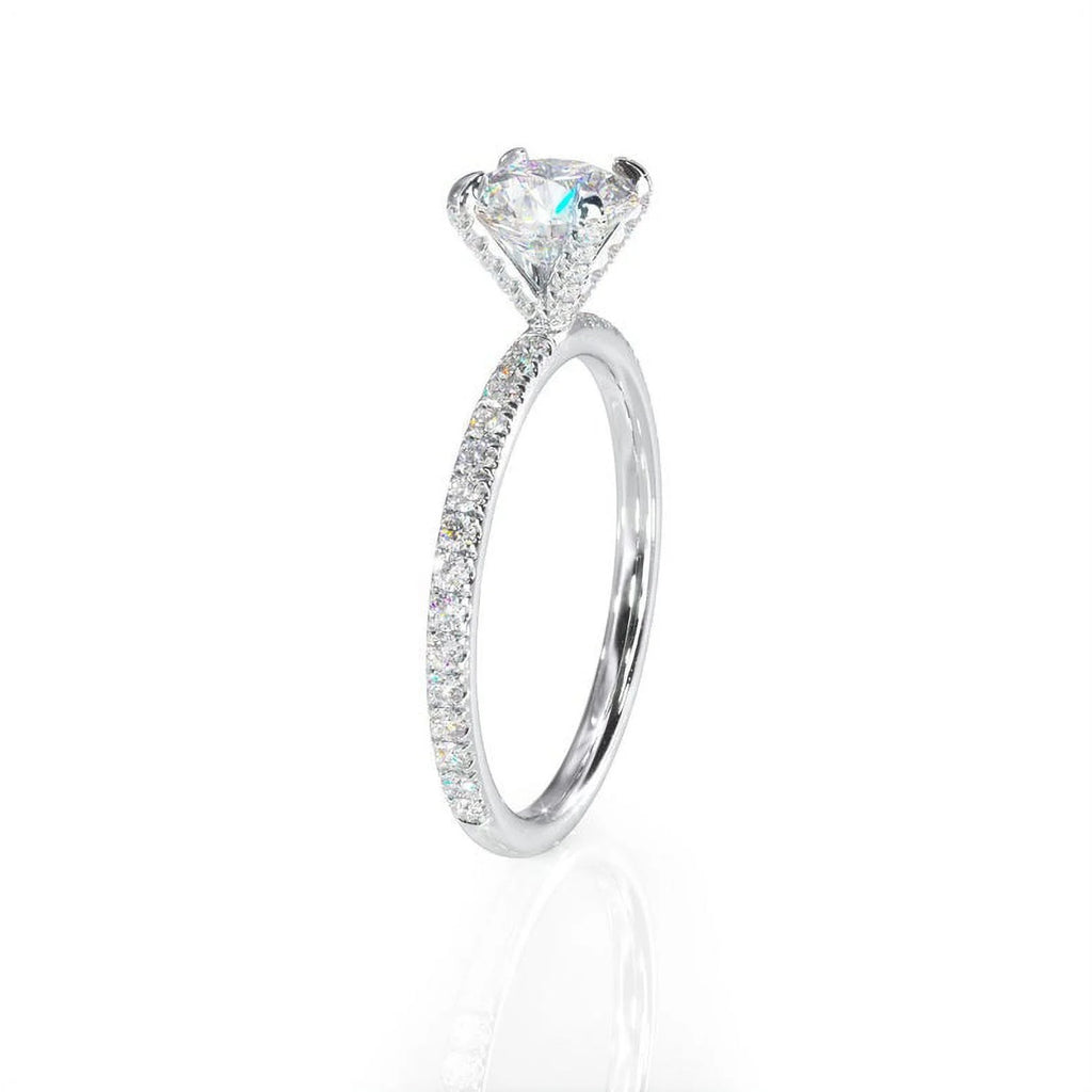 14K White Gold Solitaire Diamond Engagement Ring K703457