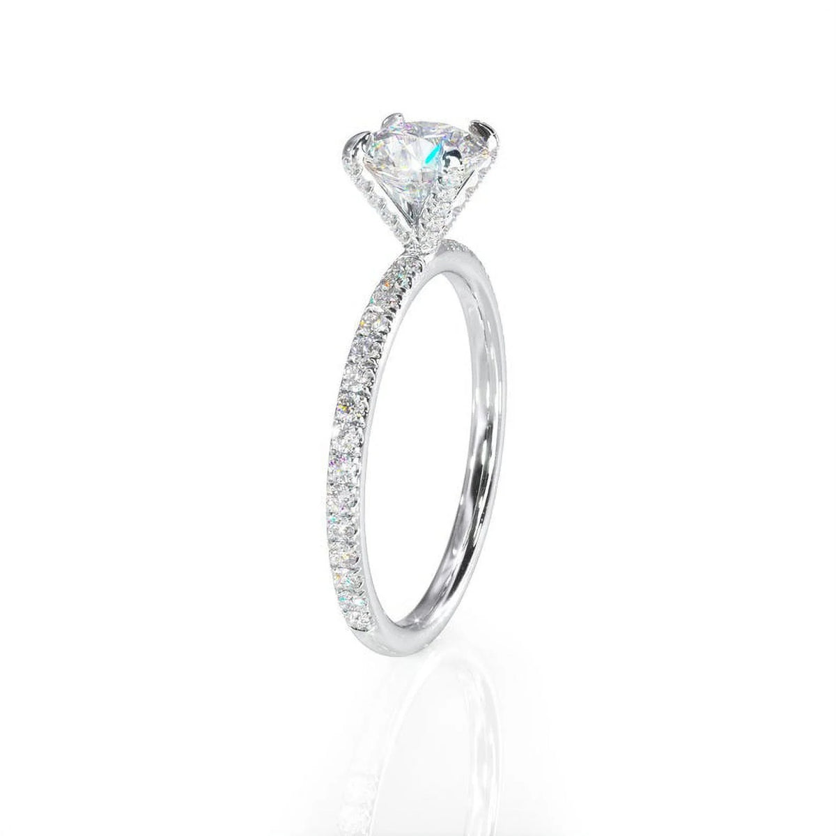 14K White Gold Solitaire Diamond Engagement Ring K703457