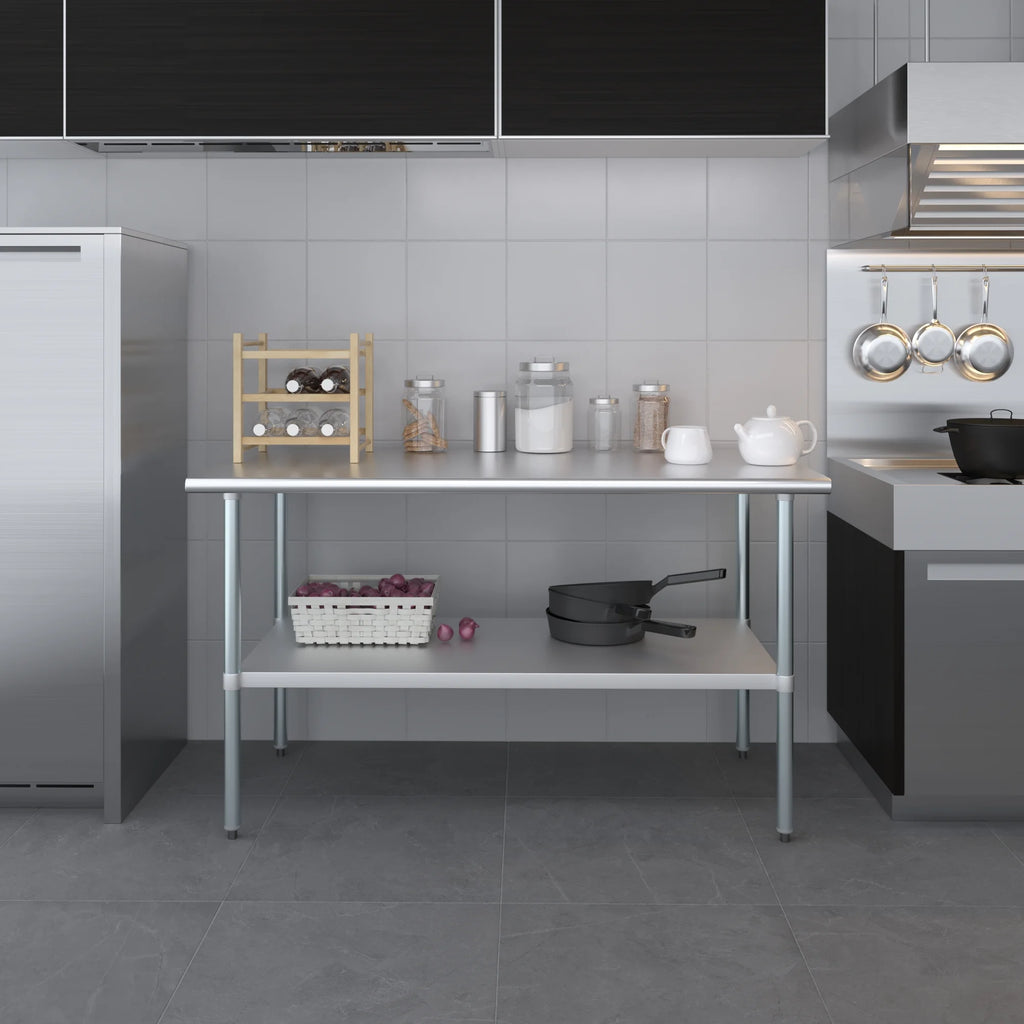 Stainless Steel Work Table with Undershelf X38340
