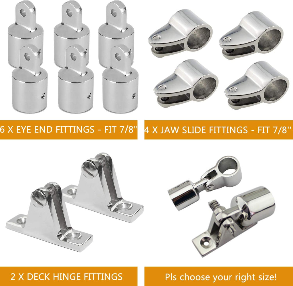 12Set Stainless Steel Boat Deck Hinge Fittings Hardware Q55019