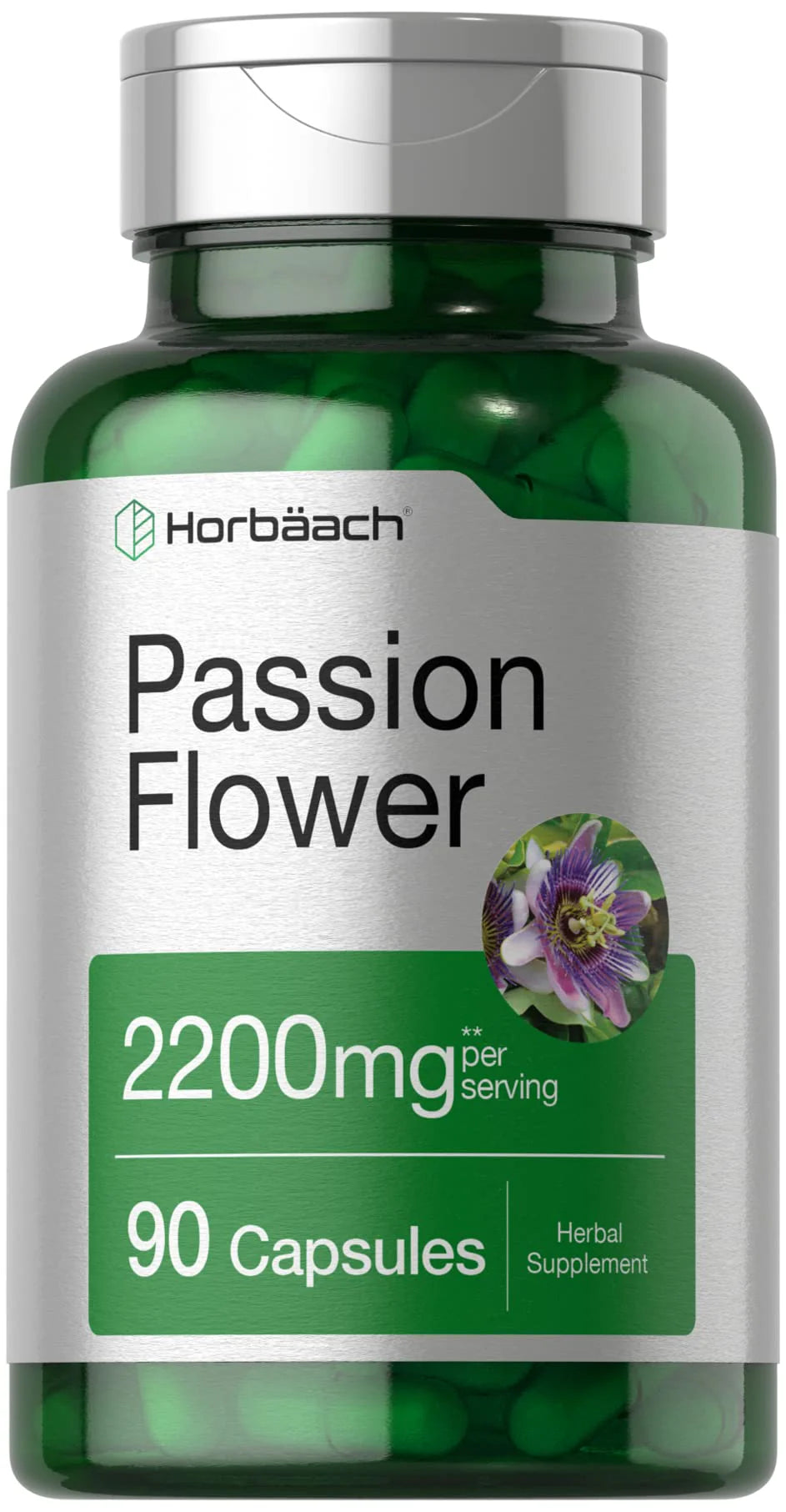Passion Flower Capsules 2200mg 90 Count Non-GMO Gluten Free Extract Supplement A208605