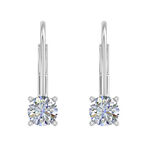 1/2 Carat Diamond Leverback Drop Earrings in 10K Gold H930315