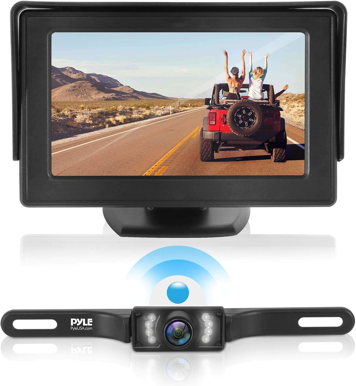 Waterproof Wireless Rear View Camera with 4.3” Color LCD Display W43221