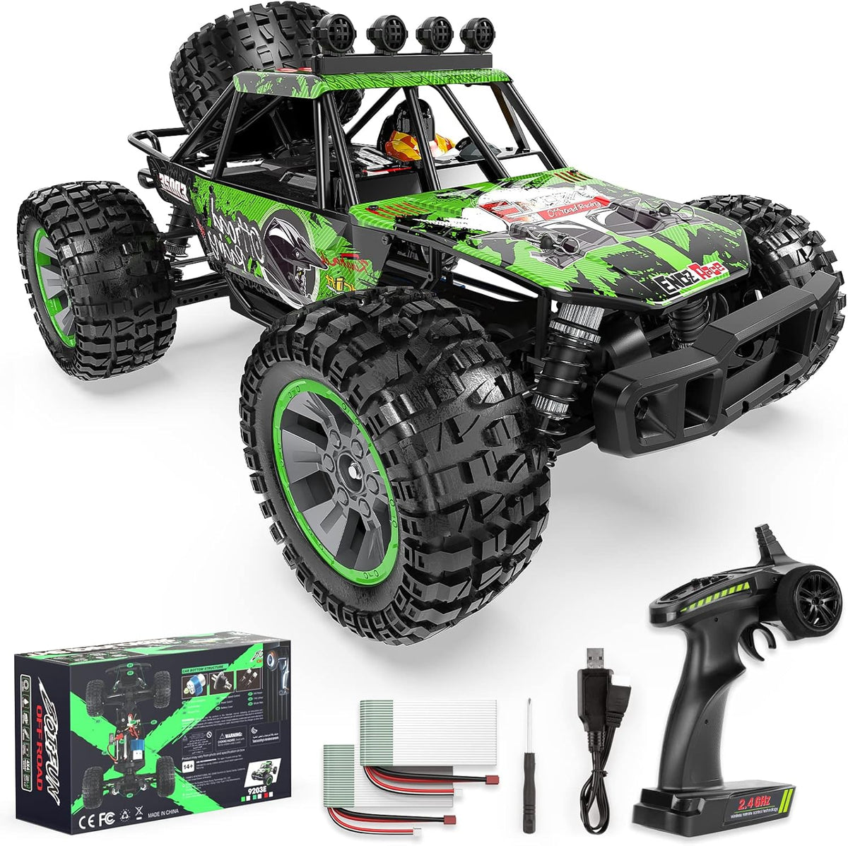 Green 4WD RC Monster Truck V7207