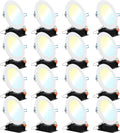 16 Pack 6 Inch LED Recessed Ceiling Lights Slim, 3000K Warm White, Dimmable M4031