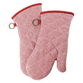 1 Pair 100% Cotton Heat Resistant Oven Mitts L4484