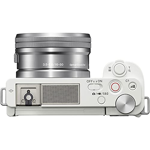 White Mirrorless Camera with 16-50mm Lens L5830