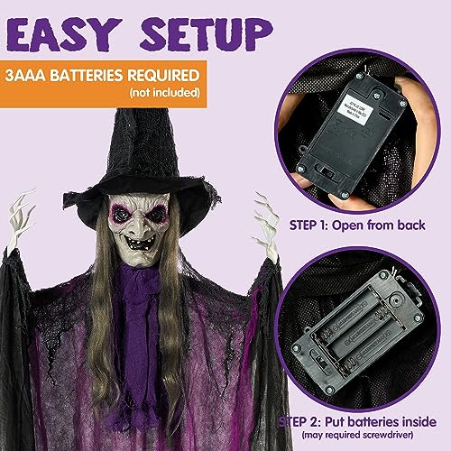 72” Hanging Witch Halloween Decoration X641