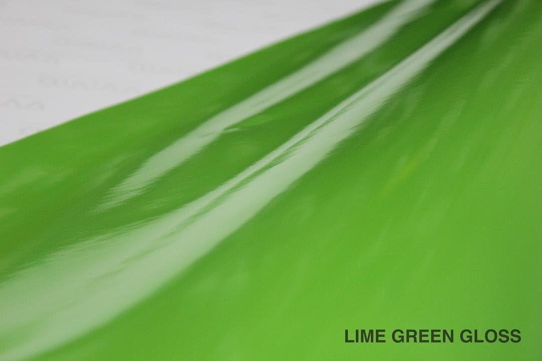 Lime Green Gloss Car Wrap Vinyl Roll with Air Release 3mil (6ft x 5ft) Pack of 2 S42784