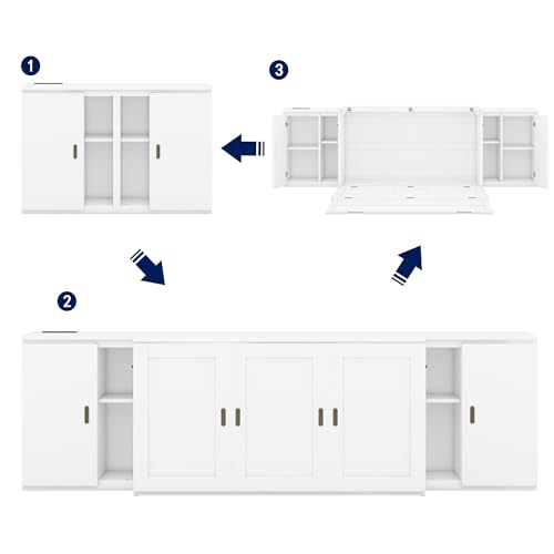 Queen Size Solid Wood Murphy Bed with USB Ports K7094