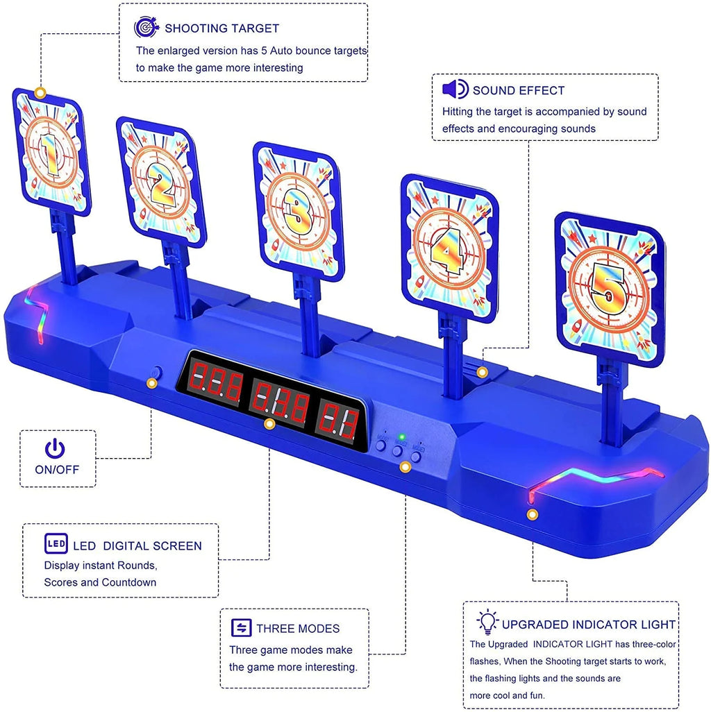 Electronic Scoring Auto Reset Shooting Digital Target for Nerf Guns Toys T235955
