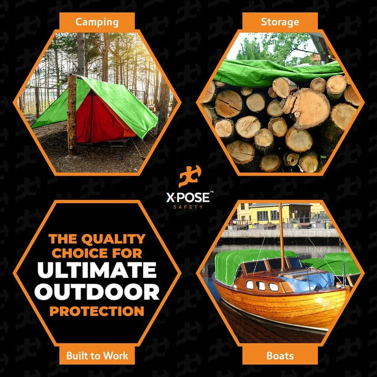 Blue 8' x 10' Waterproof Poly Tarp M1163